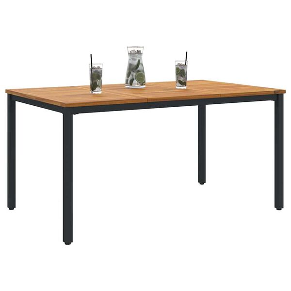 vidaXL Outdoor Tables natural and black 59.1" x 35.4" x 29.5