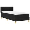 vidaXL Box Spring Bed with Mattress Black 78.74 x 31.50 in Polyester
