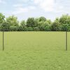 vidaXL Fence with Post Grey 2.62 x 164.04 ft Steel and PVC