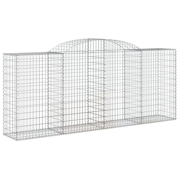 vidaXL Gabion Basket Set of 25 Silver Galvanized Iron Large Durable