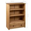 vidaXL Bookcase Natural wood color Solid pine wood Medium Bookcase