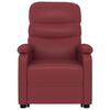 vidaXL Stand Up Chair Wine Red Faux Leather, Iron, Poplar Wood Single
