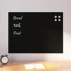 vidaXL Wall-mounted Magnetic Board Black 31.5"x23.6" Tempered Glass