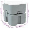 vidaXL Camping Toilet Grey 16.34 x 14.37 x 16.54 in