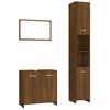 vidaXL Bathroom Furniture Set Brown Oak Engineered Wood Standard