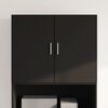 vidaXL Wall Cabinet Black Engineered Wood 31.5 x 16.7 x 25.2 in Cabinet