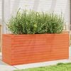 vidaXL Garden Planter Wax Brown Solid Pine Wood 43.3 x 15.7 x 17.9 in