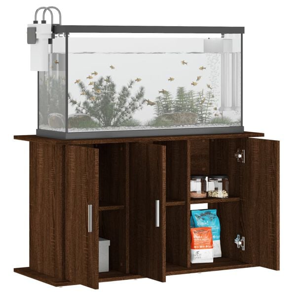 vidaXL Aquarium Stand Brown Oak Engineered Wood Large Aquarium Stand