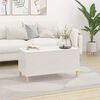 vidaXL Coffee Table High gloss white Engineered wood, solid eucalyptus wood