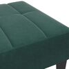 vidaXL Footstool Dark Green Velvet, Plywood, Plastic Compact Simple