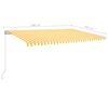 vidaXL Retractable Awning Yellow and White