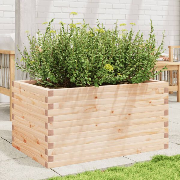 vidaXL Garden Planter Natural wood Solid pine wood Medium Garden Planter