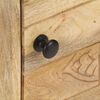 vidaXL Bedside Cabinet Natural wood Solid mango wood Medium Storage