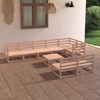 vidaXL Garden Lounge Set Brown Solid Pinewood 9 Piece Set Modular