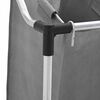 vidaXL Laundry Basket with Wheels&nbsp;4 Compartments Grey