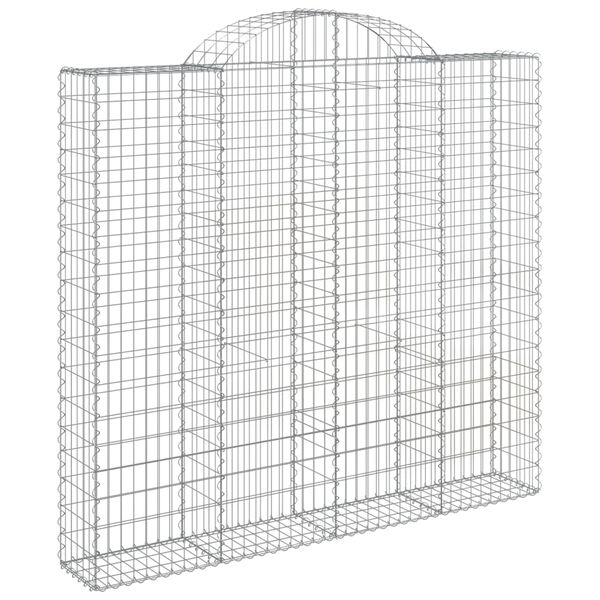 vidaXL Gabion Basket Set of 2 Silver Galvanized Steel Large