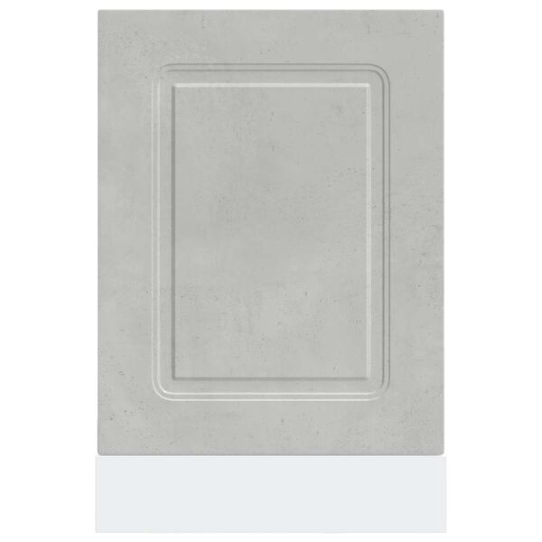 vidaXL Dishwasher Panel Concrete Grey Engineered Wood 17.7x0.6x26.4 in
