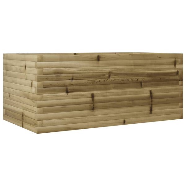 vidaXL Garden Planter Natural wood Treated pine wood 43.3 x 23.6 x 17.9 in