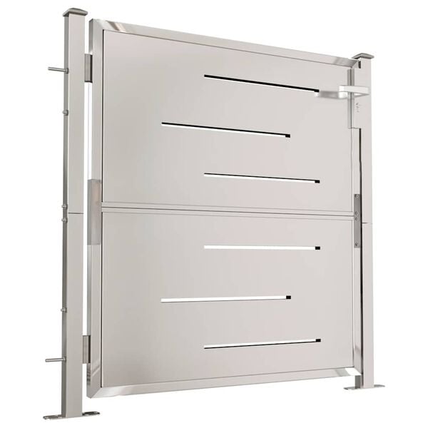 vidaXL Garden Gate 39.4" x 39.4" Stainless Steel