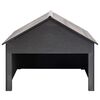 vidaXL Lawn Mower Garage Grey Wood-Plastic Composite 31.5x31.5x27.6 in