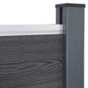 vidaXL Fence Panel Set Gray 343.3"x73.2" WPC