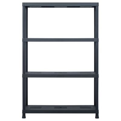 vidaXL Storage Shelf Racks 2 pcs Black 485 lb 35.4"x15.7"x54.3" Plastic