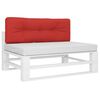 vidaXL Pallet Cushion Red Fabric (100% polyester)