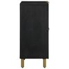 vidaXL Sideboard Black Engineered wood, solid mango wood, brass