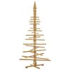 vidaXL Wooden Christmas Tree with Stand Brown 82.7" Solid pine wood