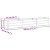 vidaXL Planter Light Grey 480 x 50 x 45 cm Galvanised Steel