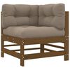 vidaXL Corner Sofa Honey Brown Solid pine wood Medium Modular