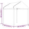 vidaXL Gazebo With Roof White Polyethylene Extra Large
