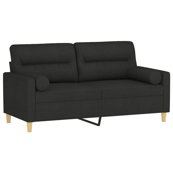 vidaXL 2-seater Sofa Black Fabric (100% polyester), metal, textilene
