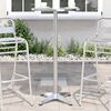 vidaXL Outdoor Bar Table Silver Aluminum, Stainless Steel Small