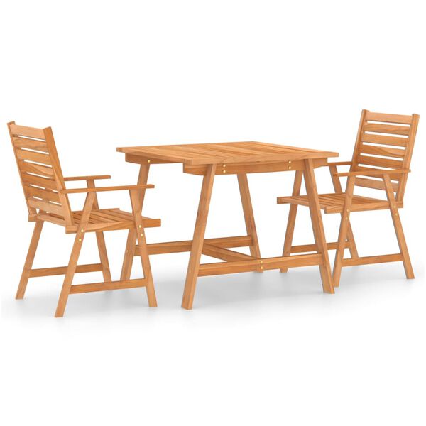 vidaXL Outdoor Dining Set Warm acacia wood tone