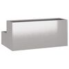 vidaXL Garden Planter Silver 39.37 x 23.62 x 17.72 in Stainless Steel