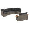 vidaXL Garden Sofa Set Grey, Dark Grey