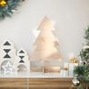 vidaXL Wooden Christmas Tree Natural wood Solid pinewood 23.6 in