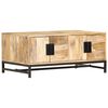 vidaXL Coffee Table Brown Solid mango wood and powder-coated steel