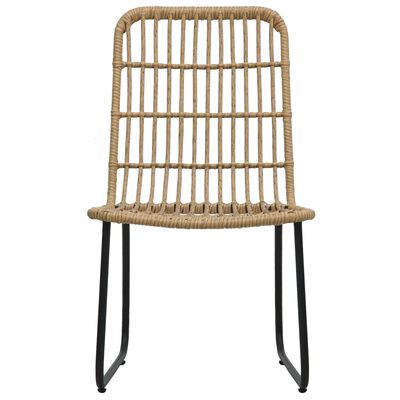 vidaXL Patio Chairs 2 pcs Poly Rattan Oak