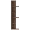 vidaXL Wall Corner Shelf Brown Oak Engineered wood Medium Wall mounting