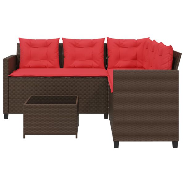 vidaXL Patio Sofa Brown