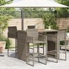 vidaXL Garden Bar Table Grey