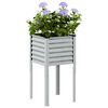 vidaXL Garden Planter Galvanized Galvanized Steel 17.7 x 17.7 x 34.6 in