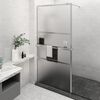 vidaXL Walk-in Shower Wall with Shelf Chrome 45.3x76.8" ESG Glass&Aluminium