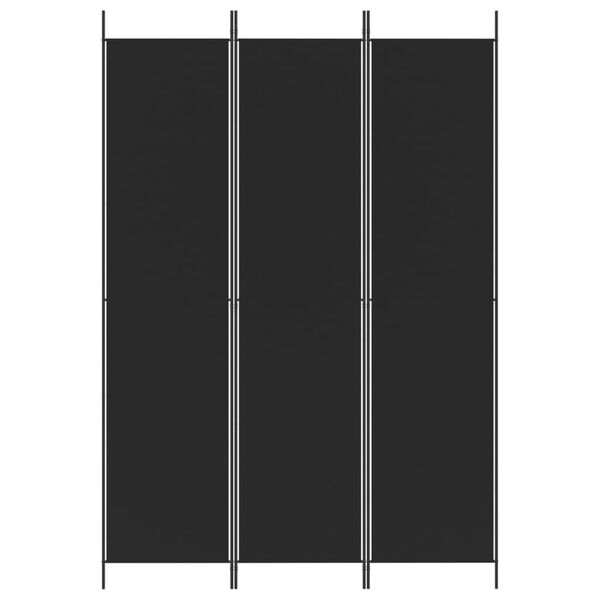 vidaXL 3-Panel Room Divider Black 59.1"x86.6" Fabric