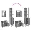 vidaXL Bathroom Furniture Set Grey Sonoma
