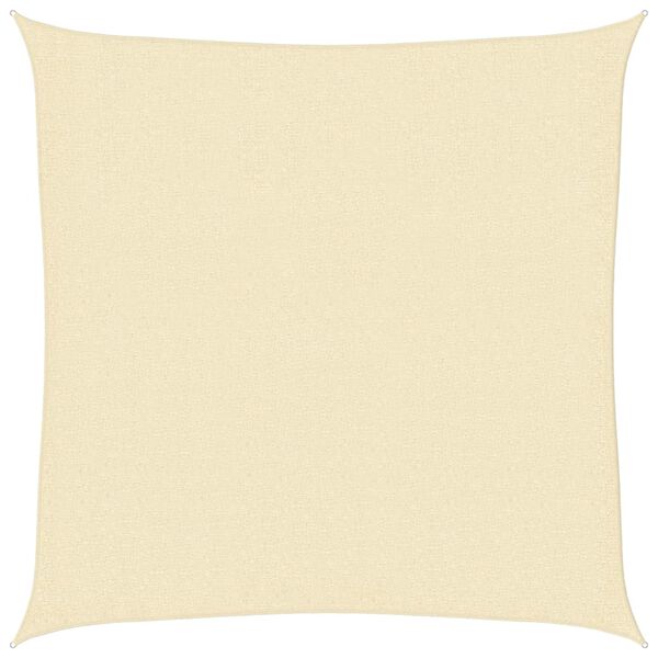 vidaXL Sunshade Sail 1.75 oz/ft² Cream 8.2x8.2' HDPE