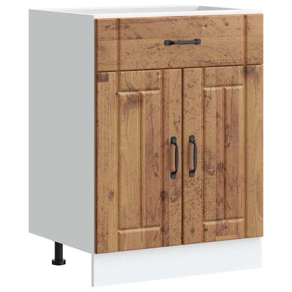 vidaXL Kitchen Base Cabinet Old wood Engineered wood Roughly 23.6 in wide