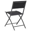 vidaXL Outdoor Chair Set of 2 Black Powder-coated steel, Textilene